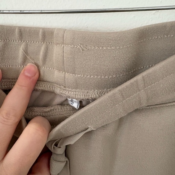 Anrabess Light Khaki 2 Piece Wide Leg Lounge Set Funnel Neck Pullover Size Small - Picture 13 of 14